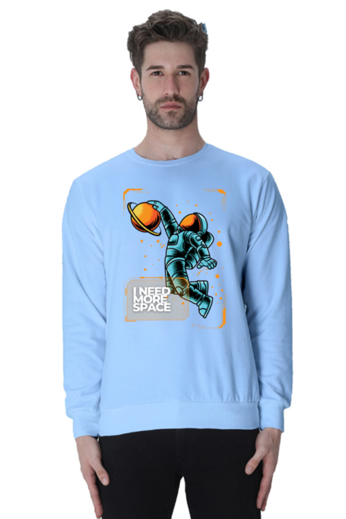 Graphic printed sweatshirt has a round neck, long sleeves