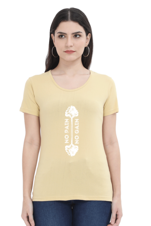 T-shirt for women Graphic printed Regular length Round neck Short, drop shoulder sleeves Knitted cotton fabric